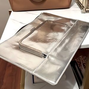 Silver Metallic Clutch